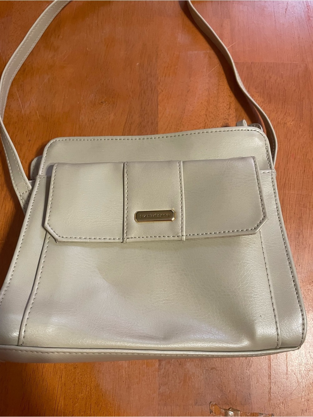 Liz Clairborne Light Cream Crossbody Bag